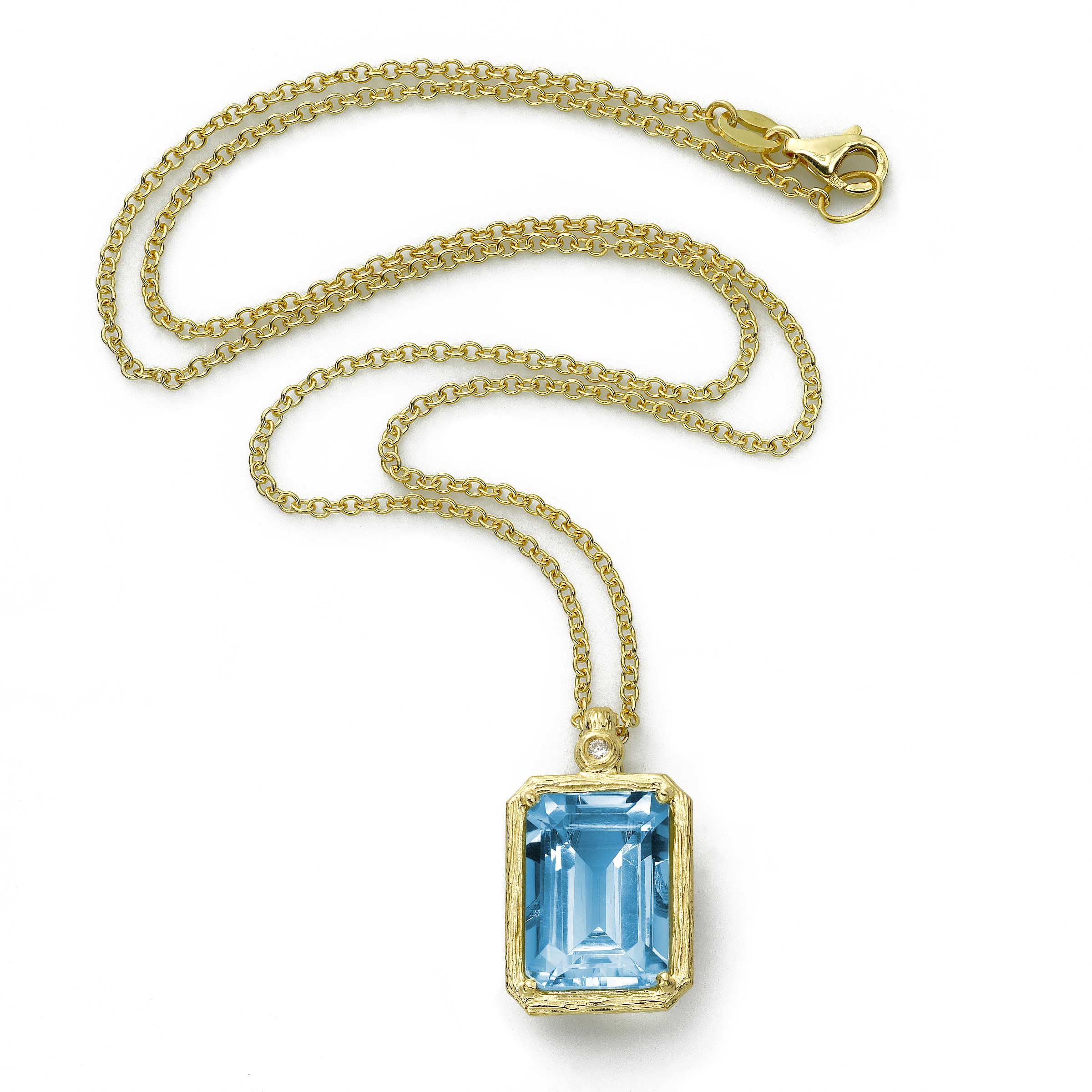 Gold tone white-sky blue stone necklace set dj-41727 – dreamjwell